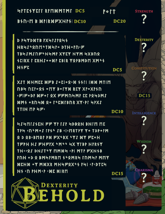 Behold Character Sheet