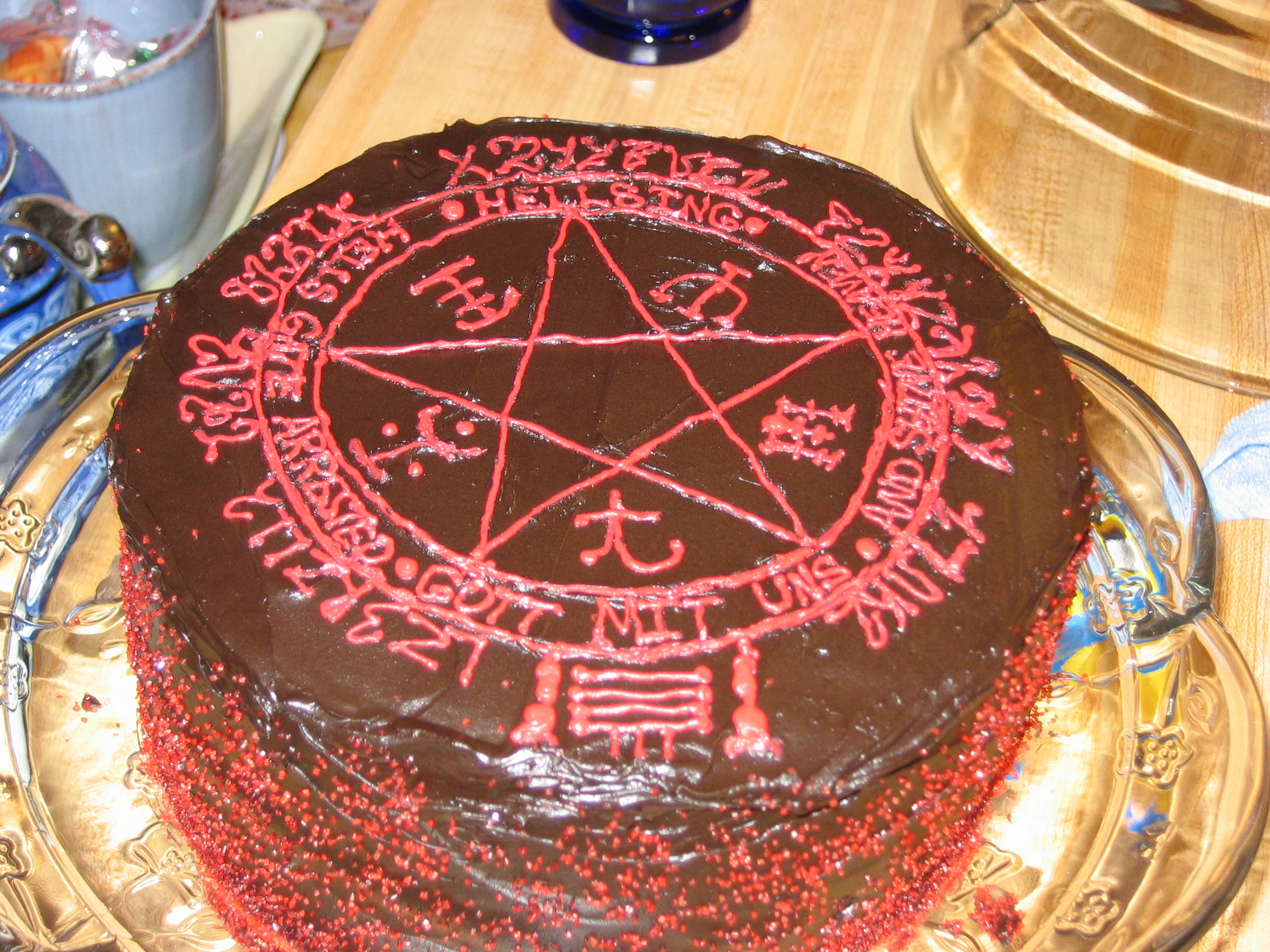 Birthday cake with Hellsing sigils