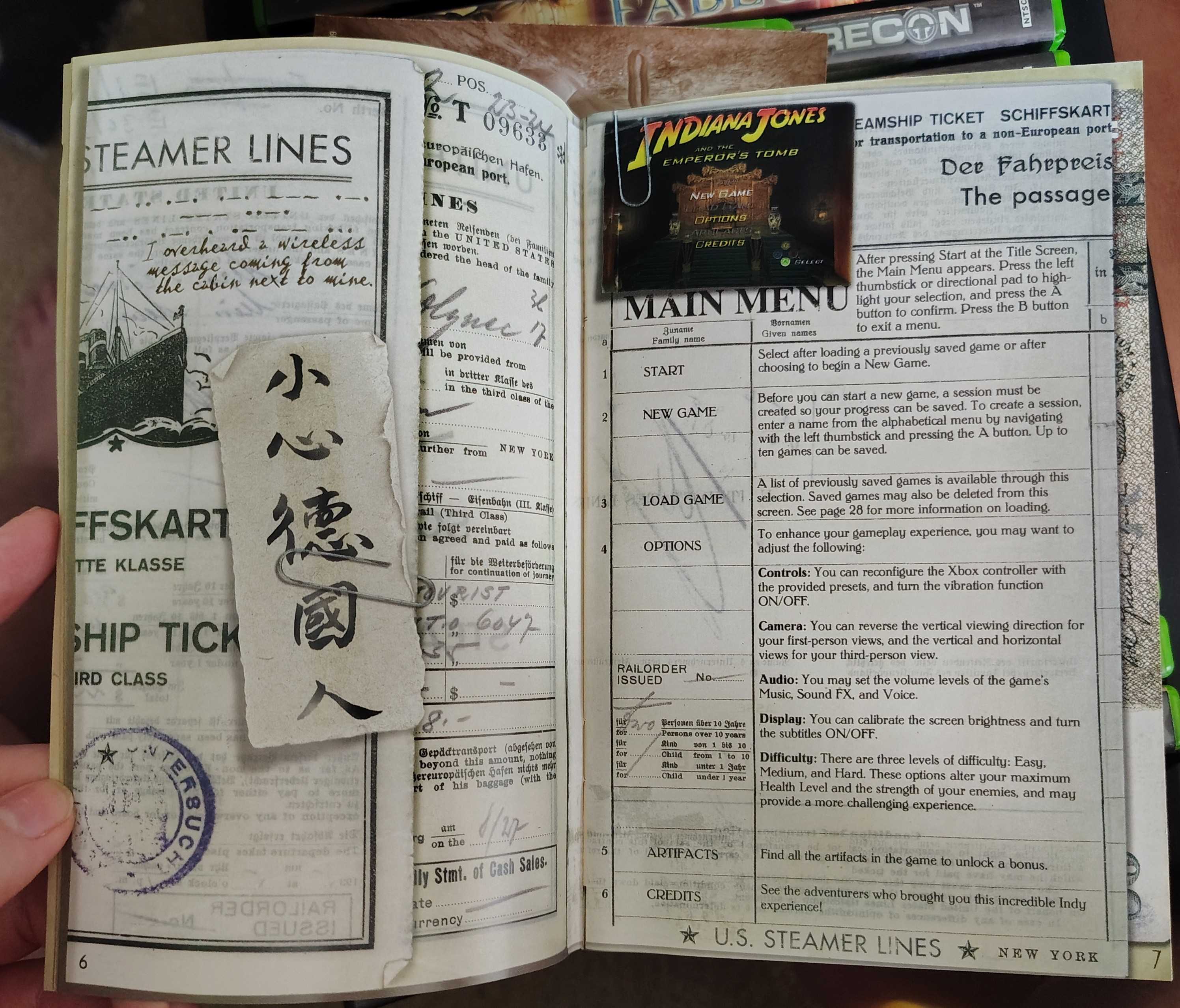 Indiana Jones Game Manual
