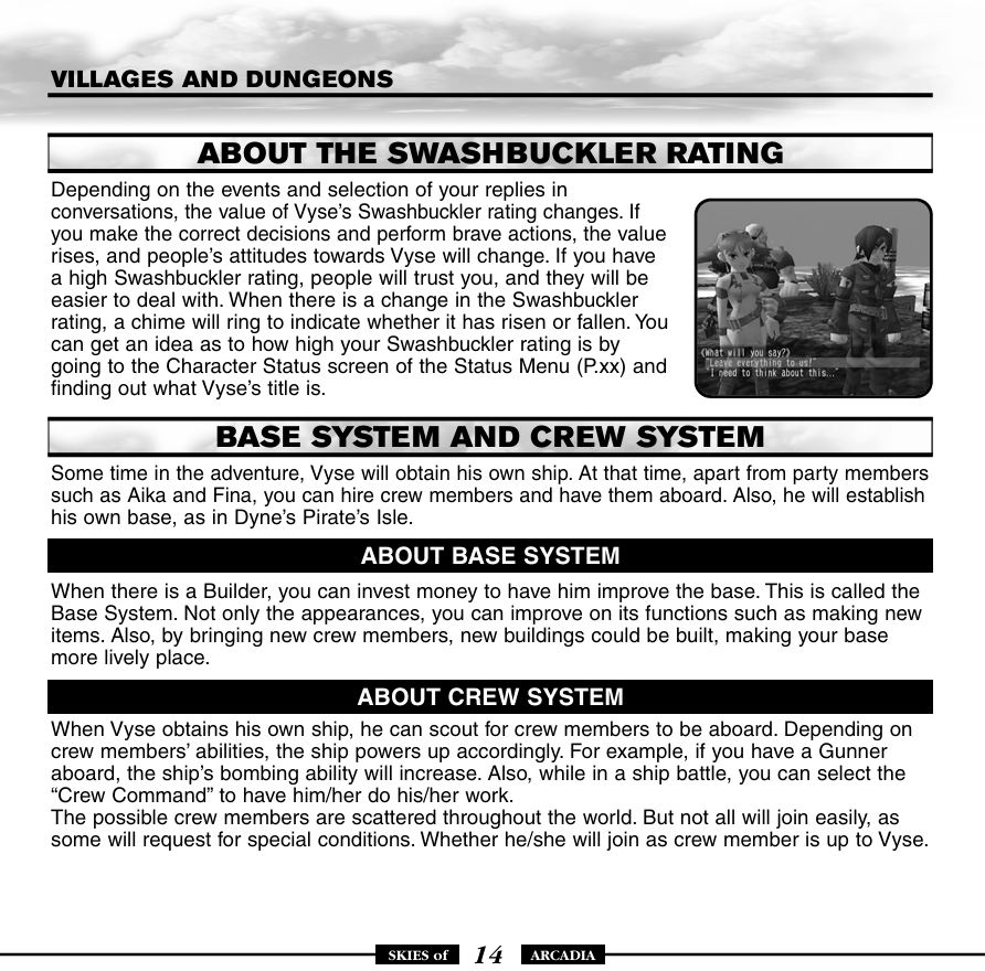 Image of Skies of Arcadia Game Manual